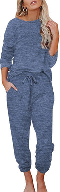Ekouaer Womens Pajamas Set Long Sleeve Loungewear - Soft Lounge Set