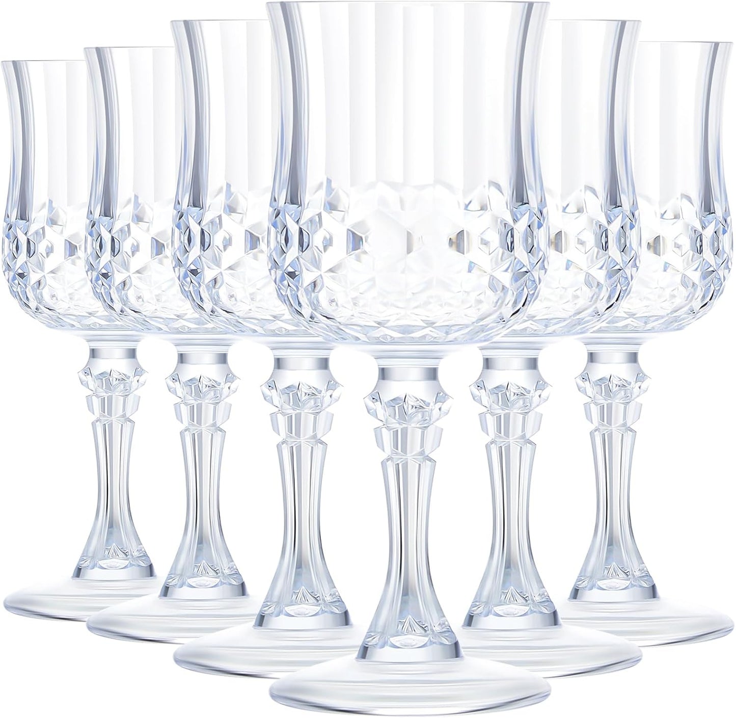 Vintage Plastic Wine Glasses Set of 24 for Parties and Events