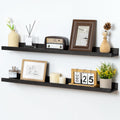 Picture Ledge Shelf for Wall 36 in Solid Pine Wood - Rustic Floating