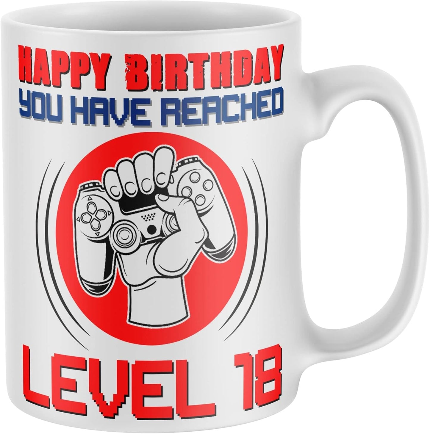 Level 18 Gaming Mug - Funny 18th Birthday Gift for Gamers