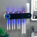 Toothbrush Holder with UV Sanitizer and Toothpaste Dispenser