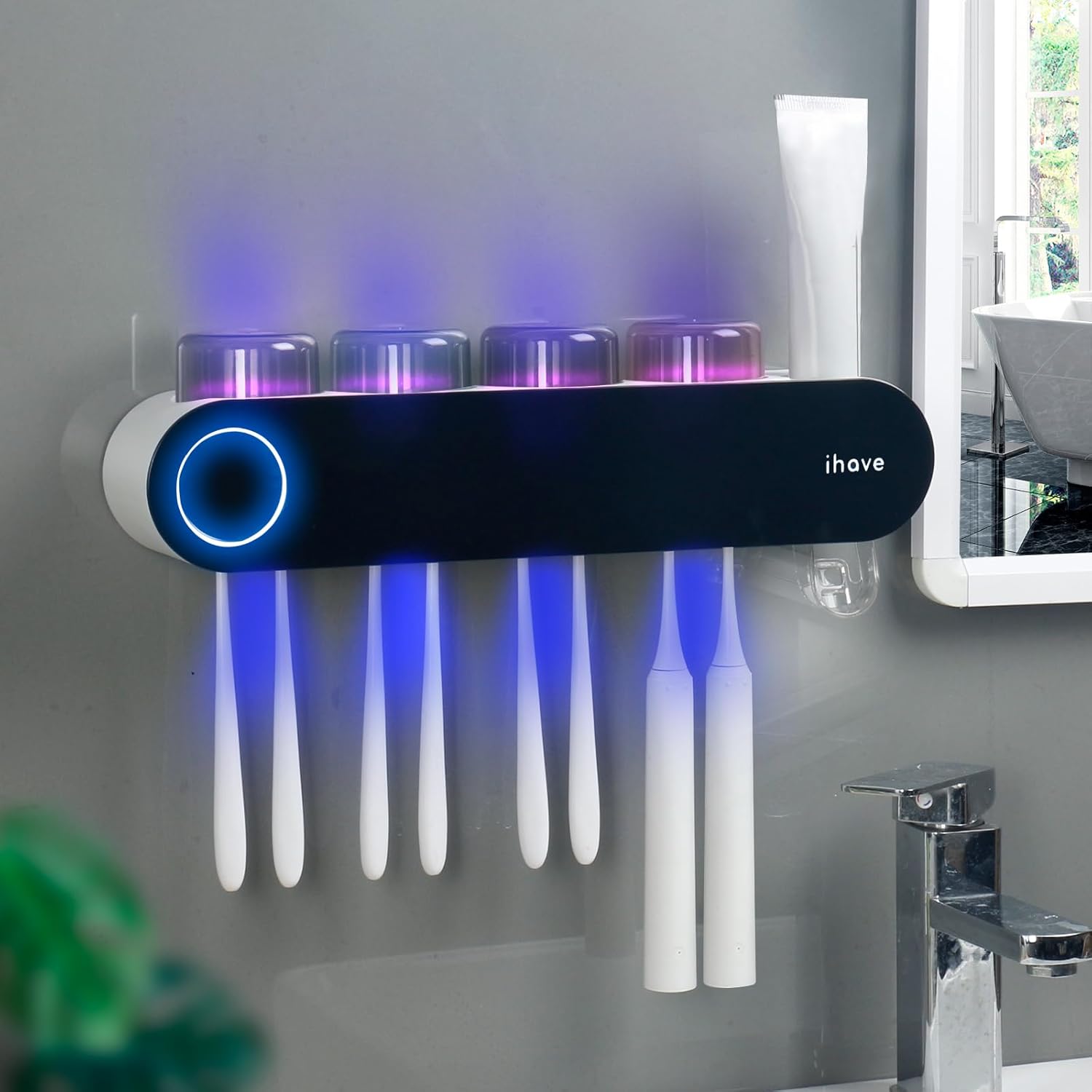 iHave Toothbrush Holders with UV Sanitizer for Modern Bathrooms