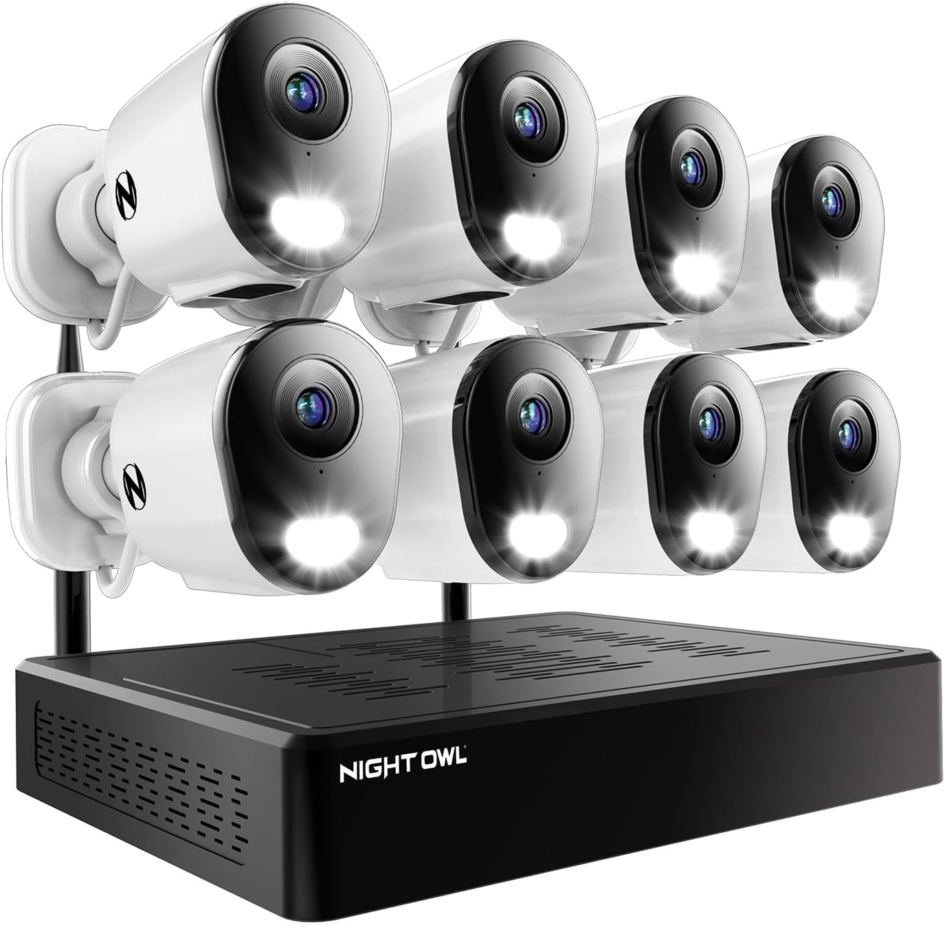 10 Ch Bluetooth Home Security System with 8 HD Cameras