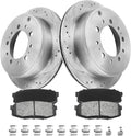 Rear Brake Pads and Rotors Kit for Toyota Tundra 2007-2021 - Vented