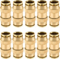 5/8ft Quick Push to Connect Brass Union Straight Joint - DOT Approved