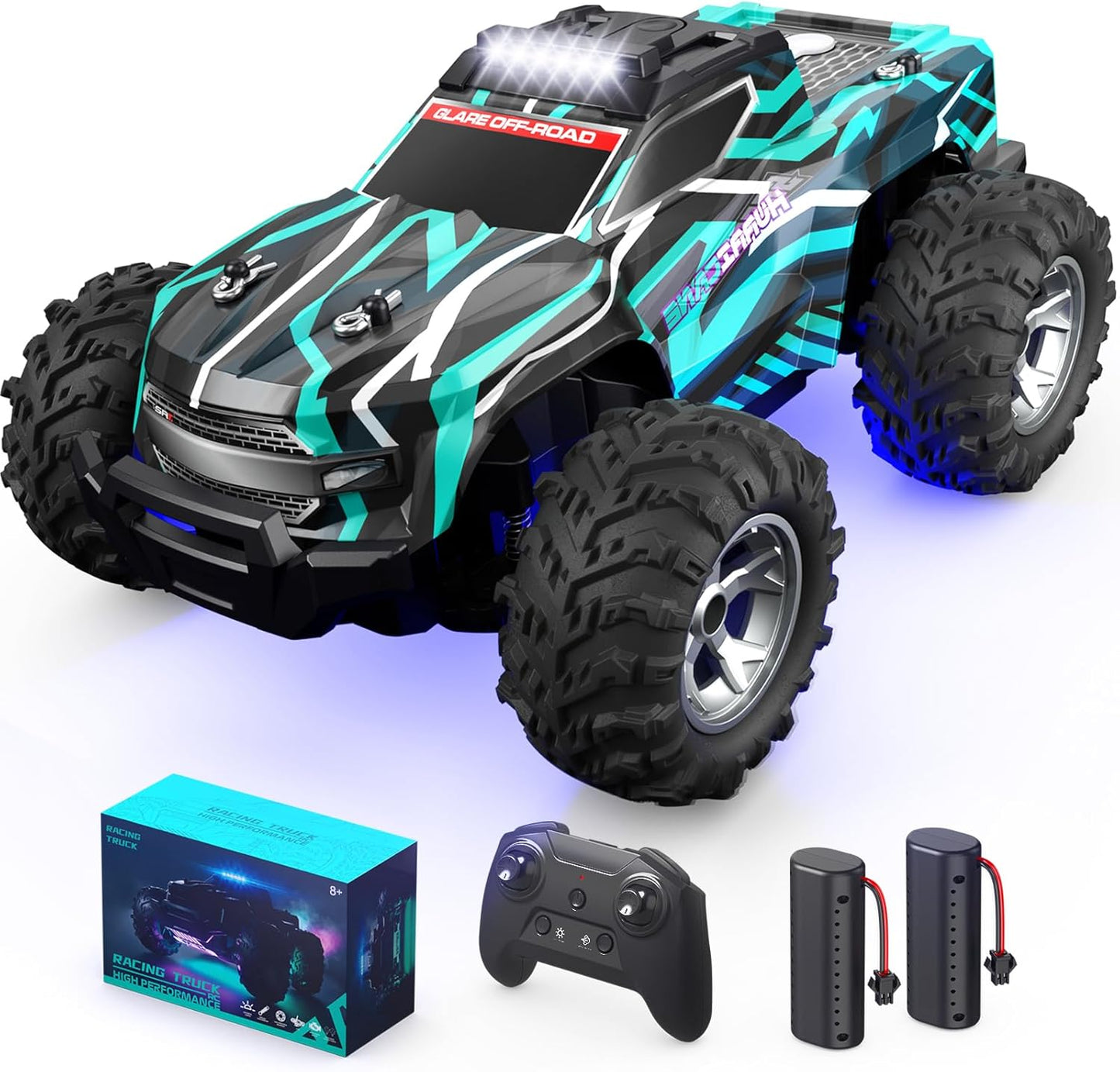 High Speed All Terrain RC Car with LED Lights
