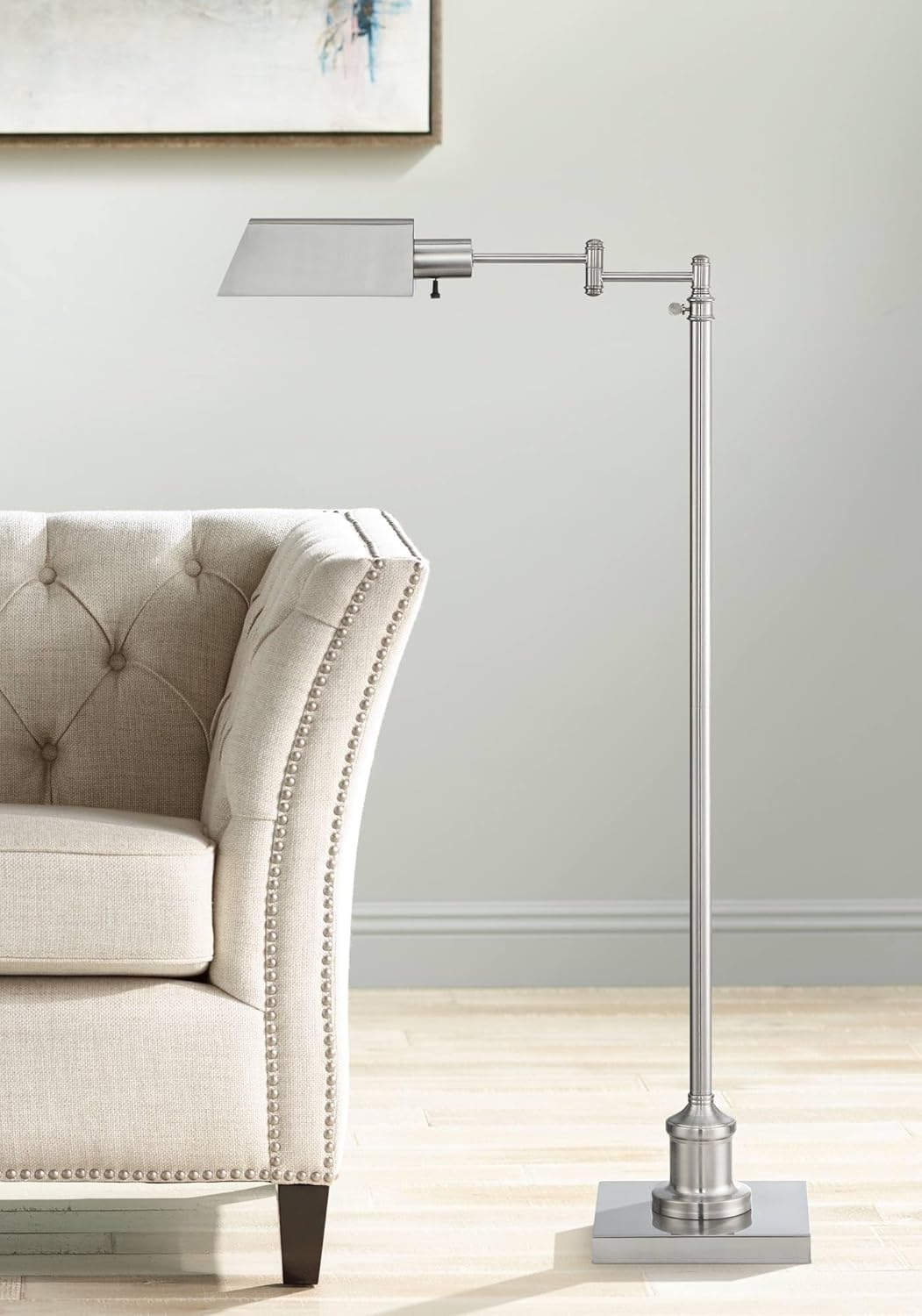 Jenson Traditional Farmhouse Adjustable Pharmacy Light Floor Lamp