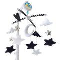 Starry Night Mobile - Cloud and Star Black & White Crib Mobile