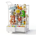 Large Stuffed Animal Storage Cart - Holds 50+ Plush Toys, White