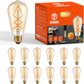 OMED Dimmable LED Vintage Edison Bulbs ST64 - Warm Amber Glow
