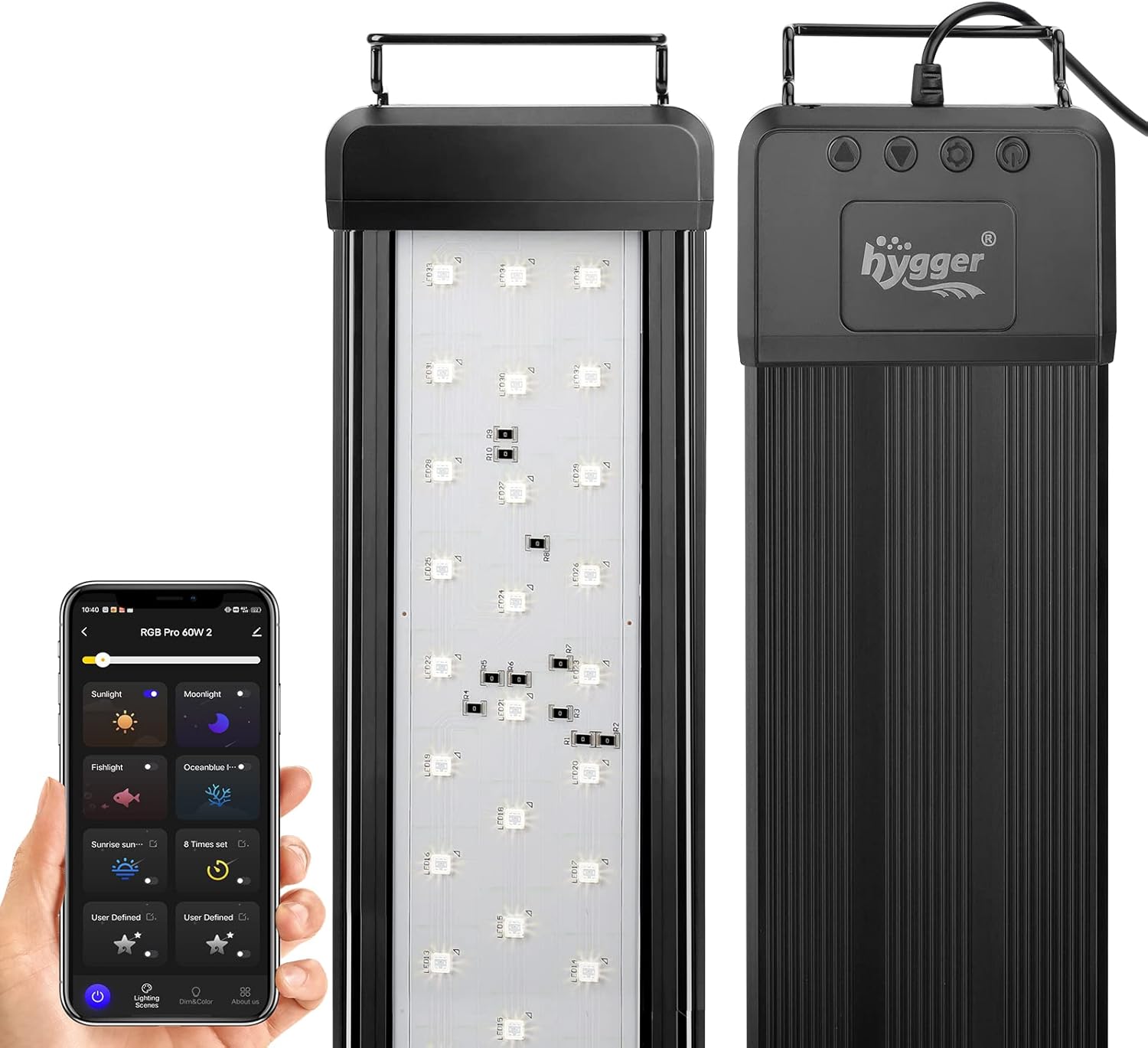 Smart Aquarium Light with Bluetooth Control for Freshwater Tanks
