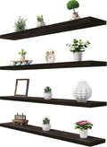 36 Inch Brown Wood Floating Shelves for Wall Rustic Wall Shelf Set