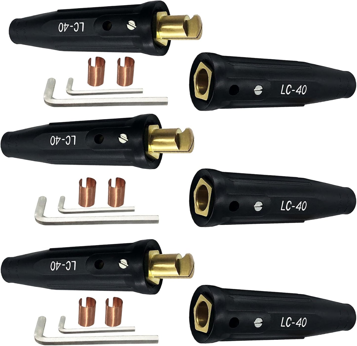 3 Pack LC-40 Welding Leads Quick Connector for Reliable Use