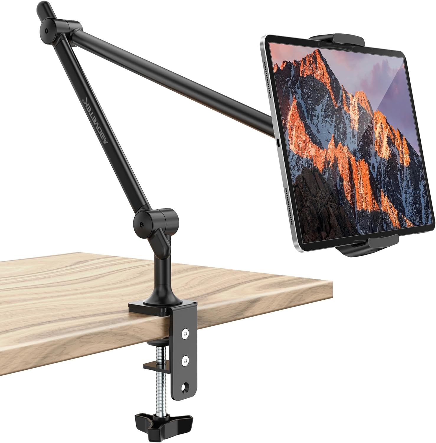 Adjustable iPad Stand Holder for Desk & Bed - 360 Rotating Arm
