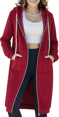 Hoodies for Women Full Zip Long Fleece Sweatshirt - Comfortable