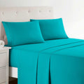 Split King Teal Clara Clark Bed Sheets Premier 1800 Series - Deep
