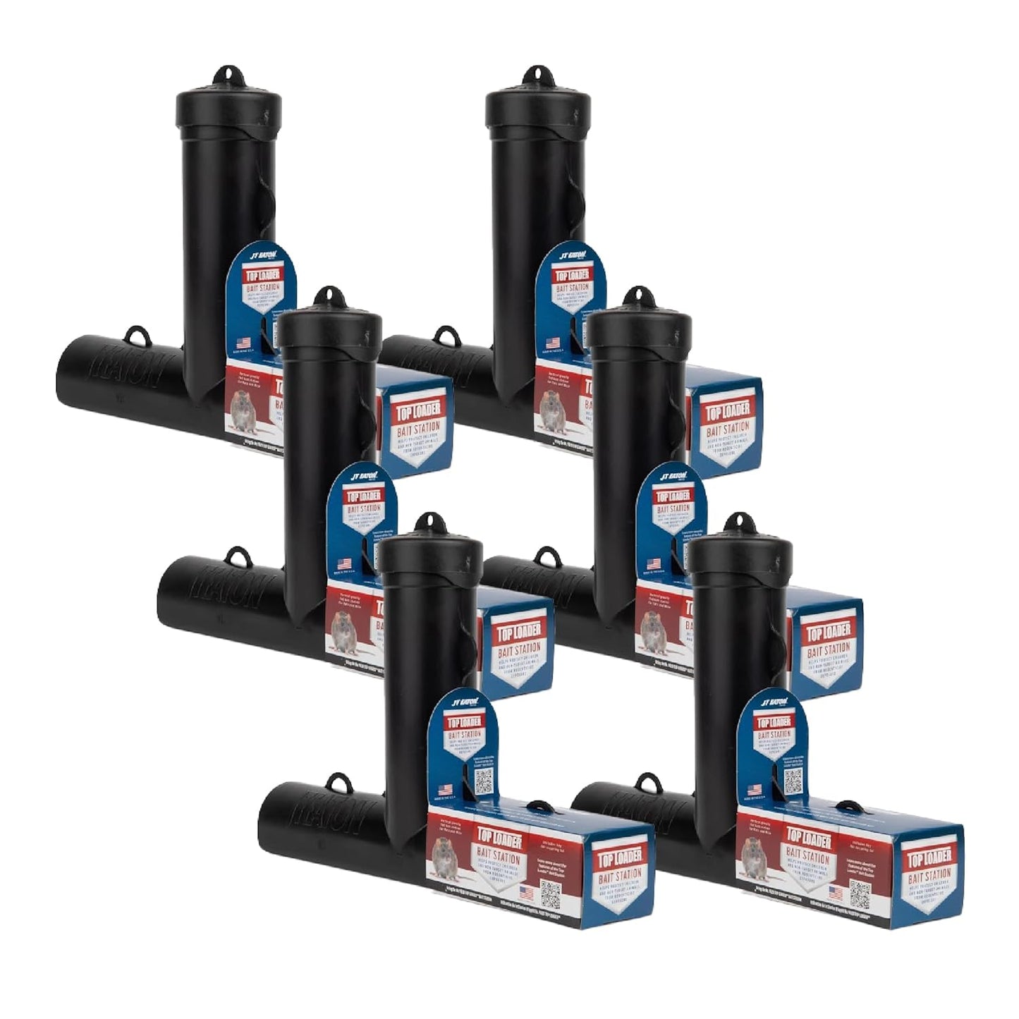 Top Loader Black Plastic Rodent Bait Station for Effective Control