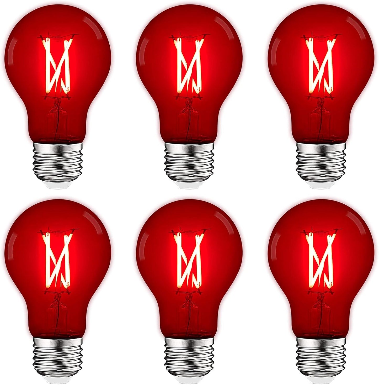 LUXRITE A19 Edison LED Red Light Bulbs for Vibrant Lighting