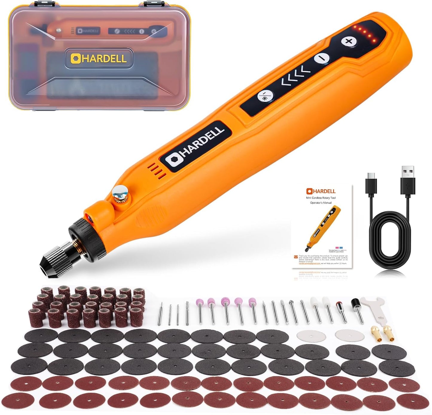 HARDELL Mini Cordless Rotary Tool for DIY Crafts and More