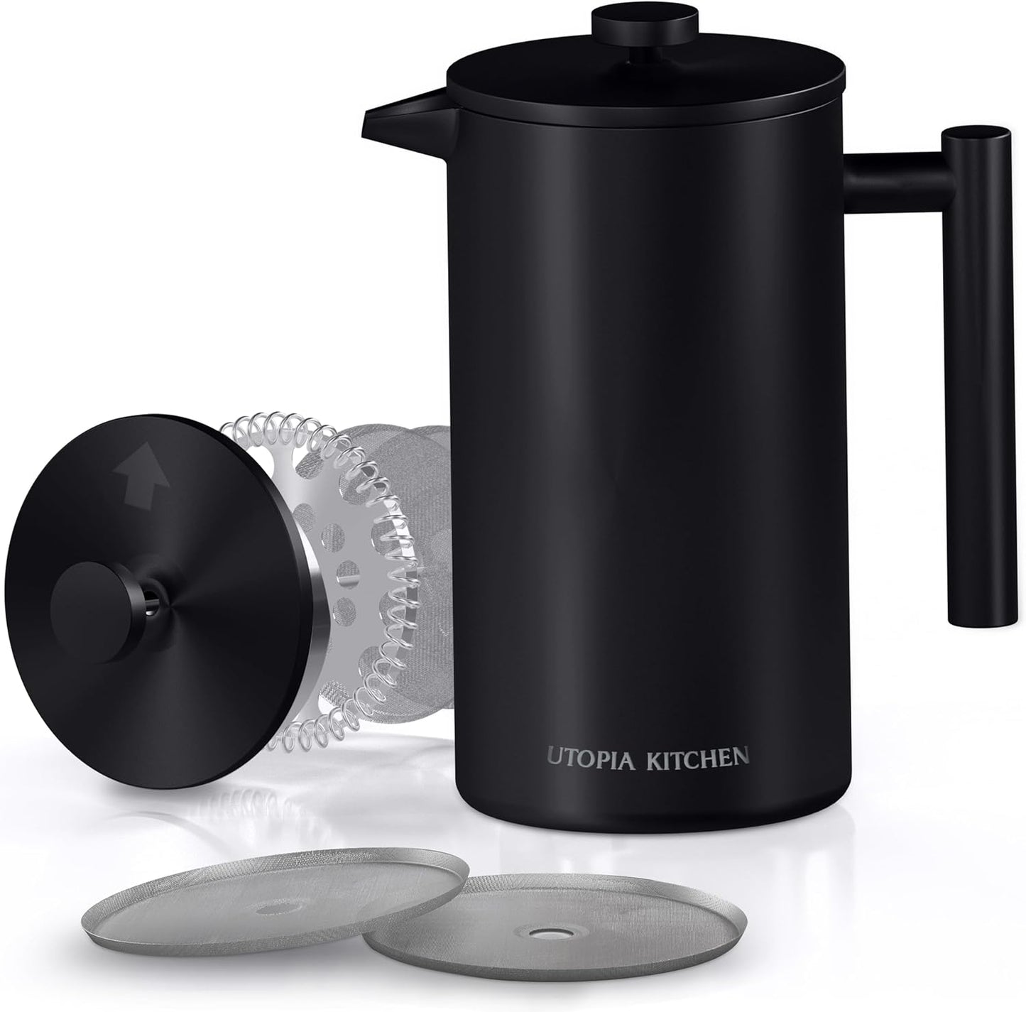 32 Oz Stainless Steel French Press - Portable Coffee & Tea Maker