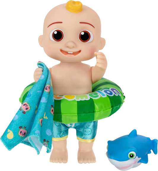 CoComelon JJ Doll with Shark Bath Squirter - Water Fun!