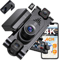4K 360 DashCam for Cars - 4-Channel 360 Coverage and Night Vision