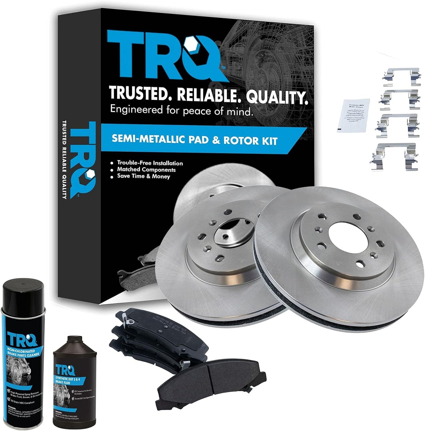 TRQ Front Brake Pad & Rotor Kit for Buick Lucerne & Chevrolet