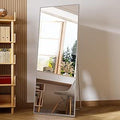 Full Length Mirror 63in x 18in with Stand - Silver Frame
