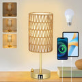 Gold Table Lamp for Bedroom with Bulb - Touch Control 3-Way Dimmable