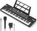 61 Keys Keyboard Piano Portable Electronic Keyboard - Built-In Mic
