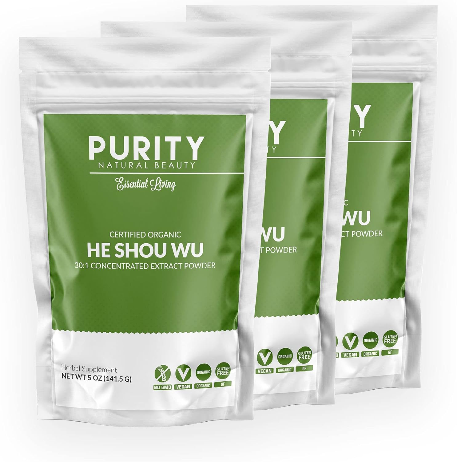 Organic He Shou Wu Powder for Hair Health and Longevity