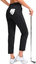 YYV Women's Golf Pants Stretch High Waist Ankle Pants - Tummy