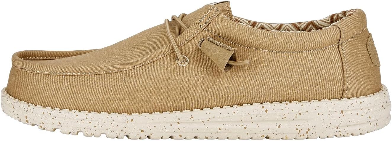 HEYDUDE Mens Wally Stretch Canvas Loafers for Everyday Comfort