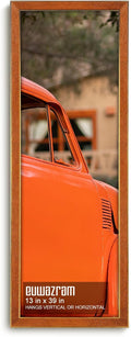 Suede 13x39 Frame - Elegant Brown Puzzle Picture Frame
