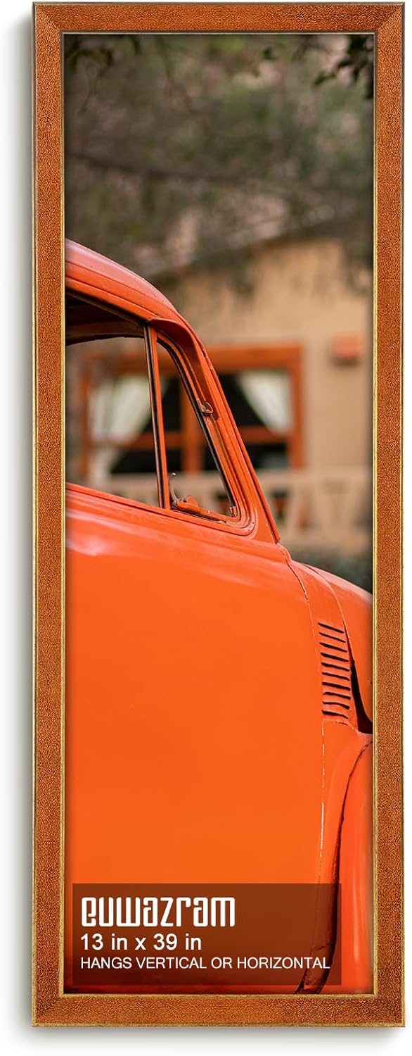 Elegant Brown 13x39 Suede Frame for Artwork and Photos
