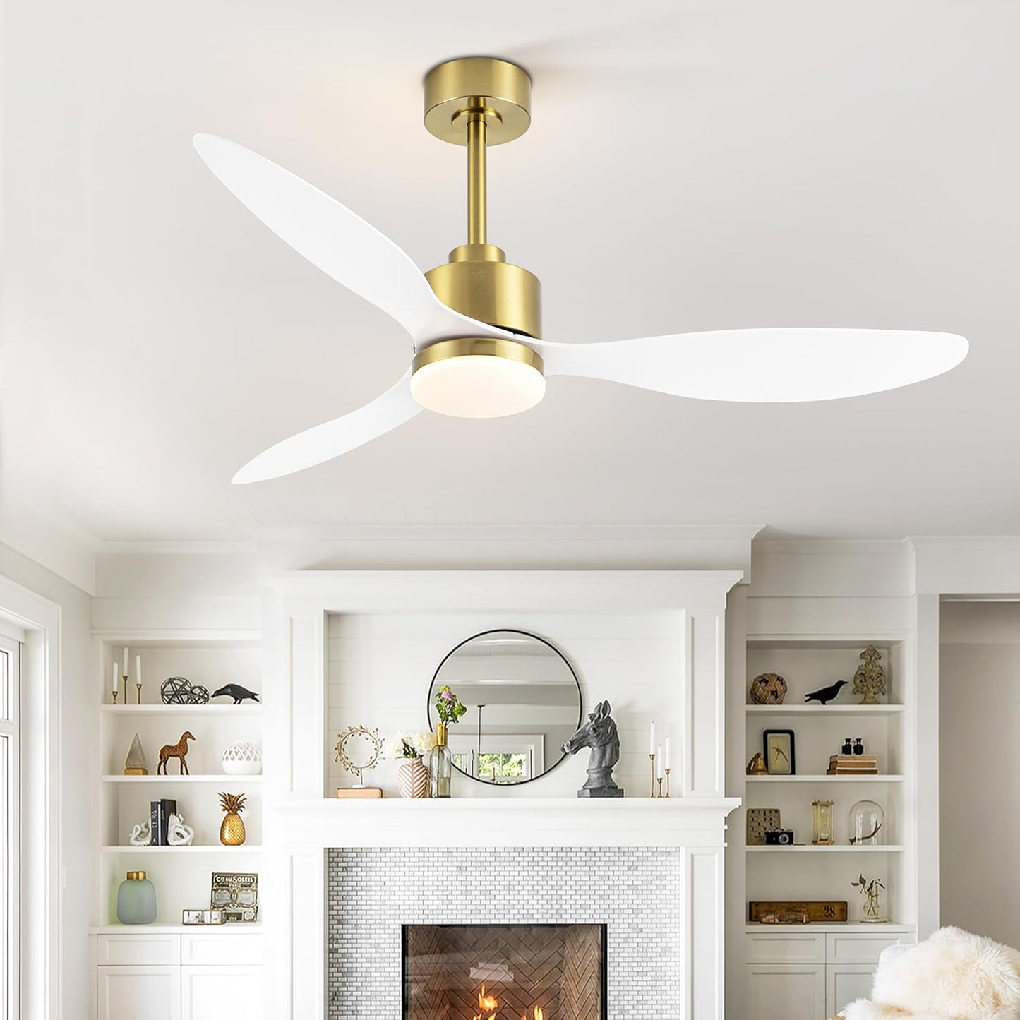 52 Inch Ceiling Fan with Lights and Remote for Modern Spaces