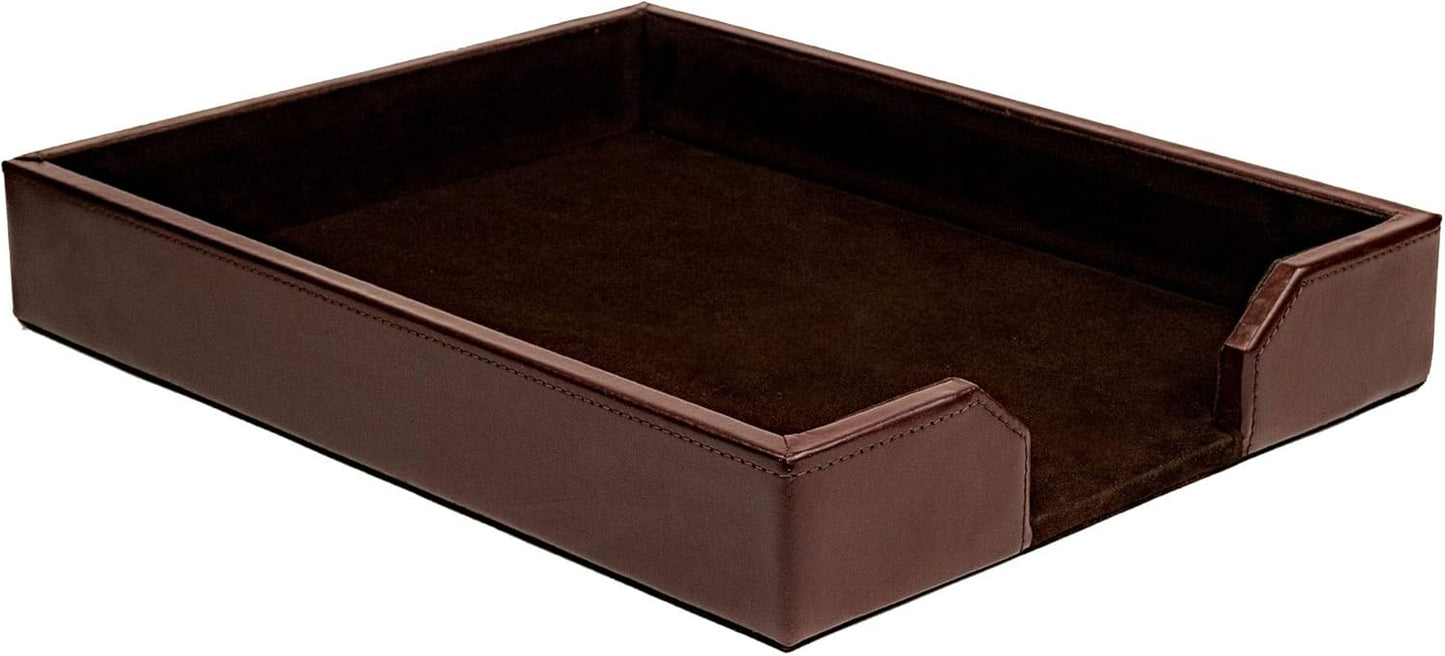 Dacasso Dark Brown Letter Holder - Luxury Desk Organizer