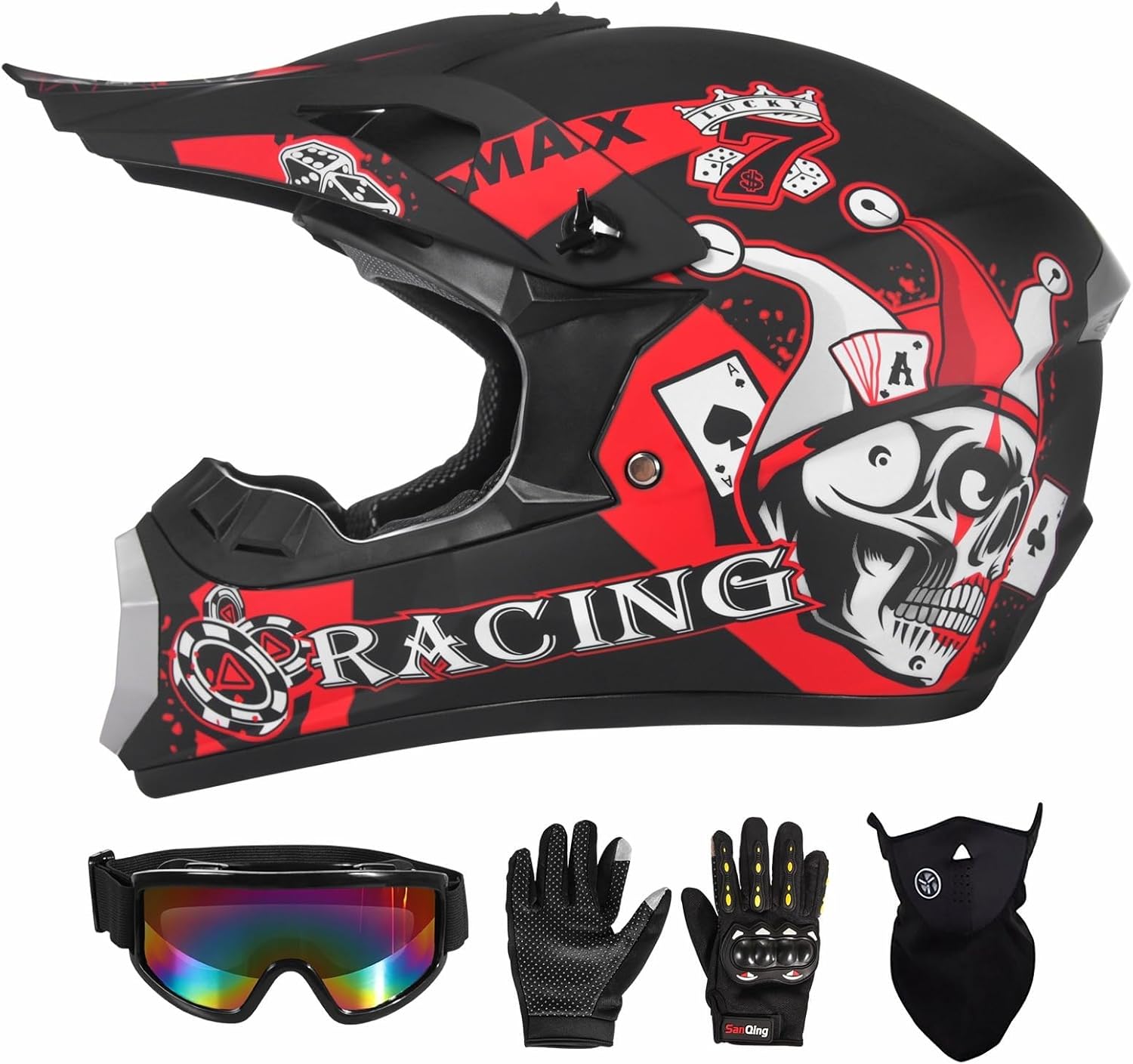 SPARK DOT Certified Youth Motocross Helmet for Kids Off-Road