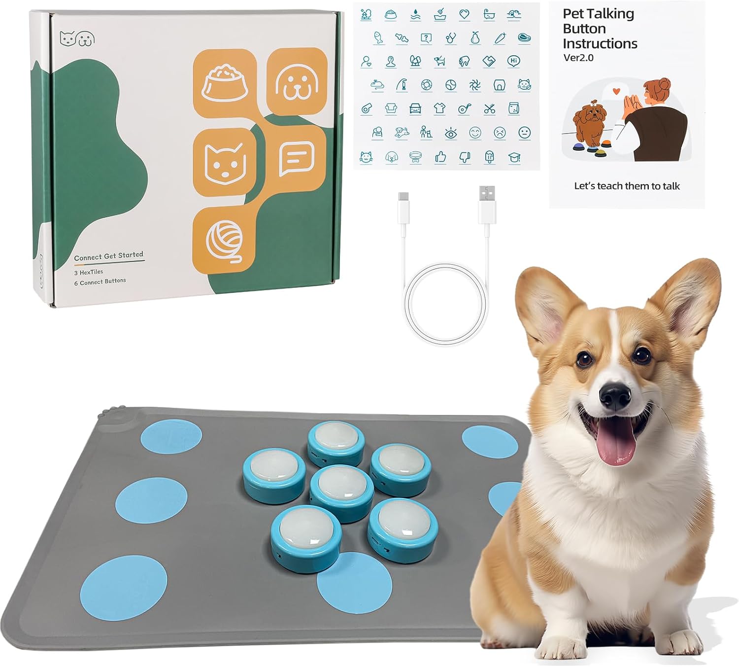 Dog Talking Buttons Starter Kit for Communication and Fun