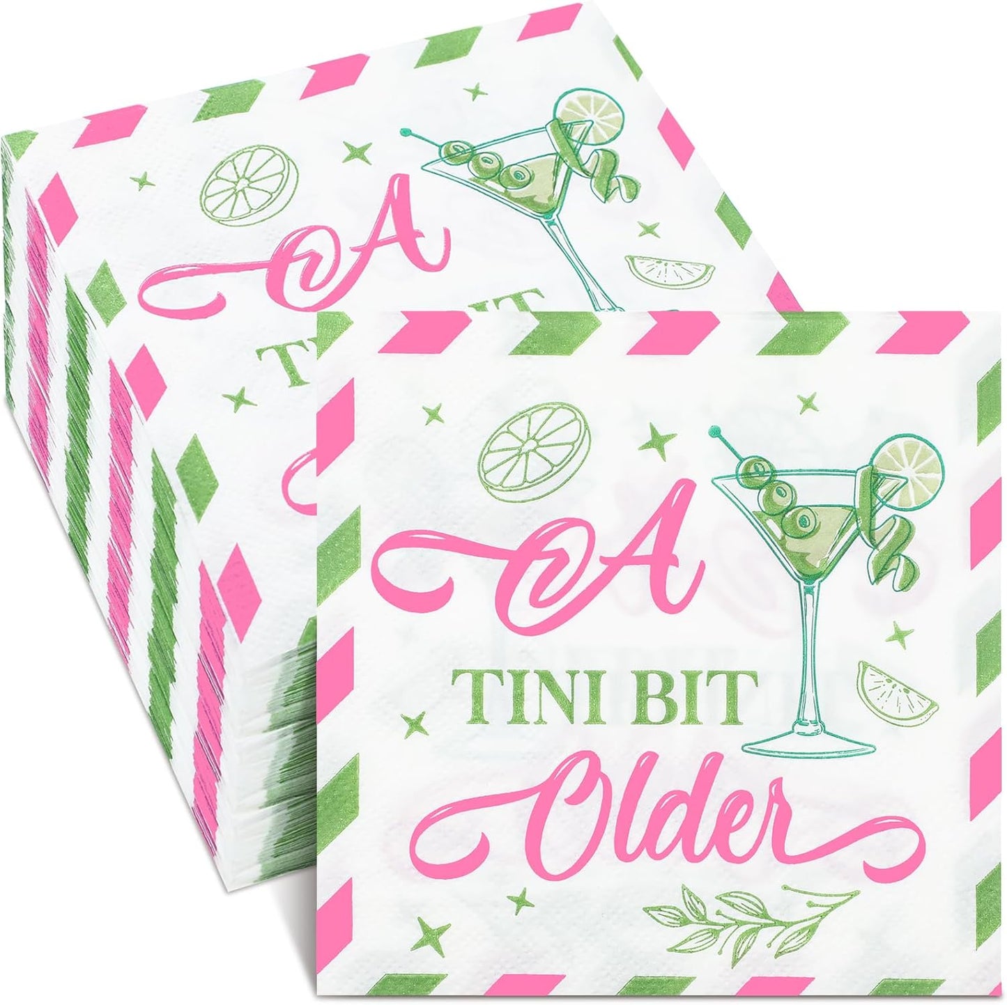 Martini Birthday Napkins - Cheers to Your Celebration!
