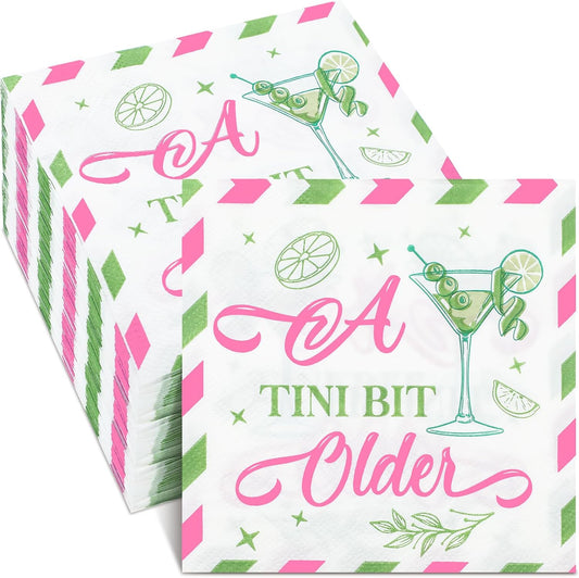 Martini Birthday Napkins - Cheers to Your Celebration!