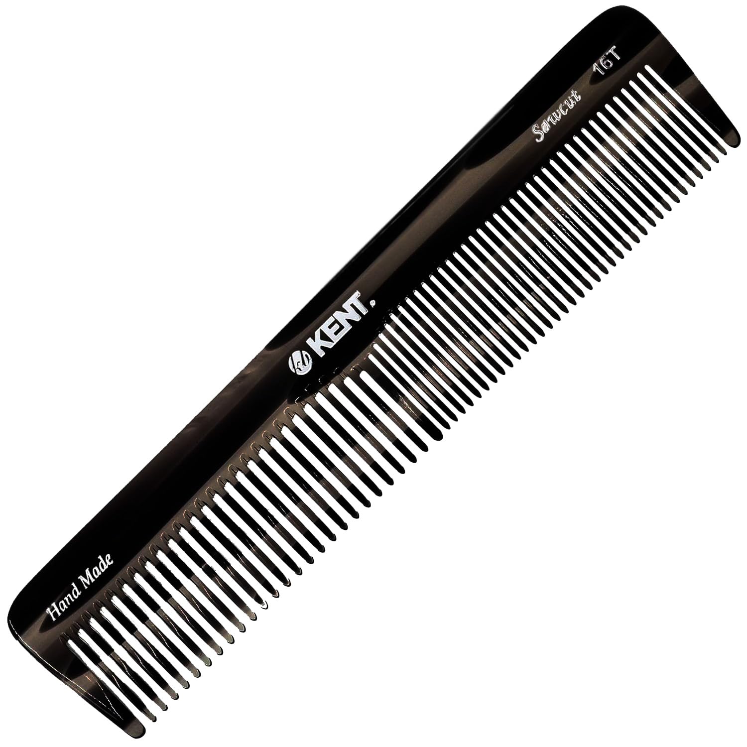 Kent 16T Black Graphite Fine and Wide Tooth Grooming Comb