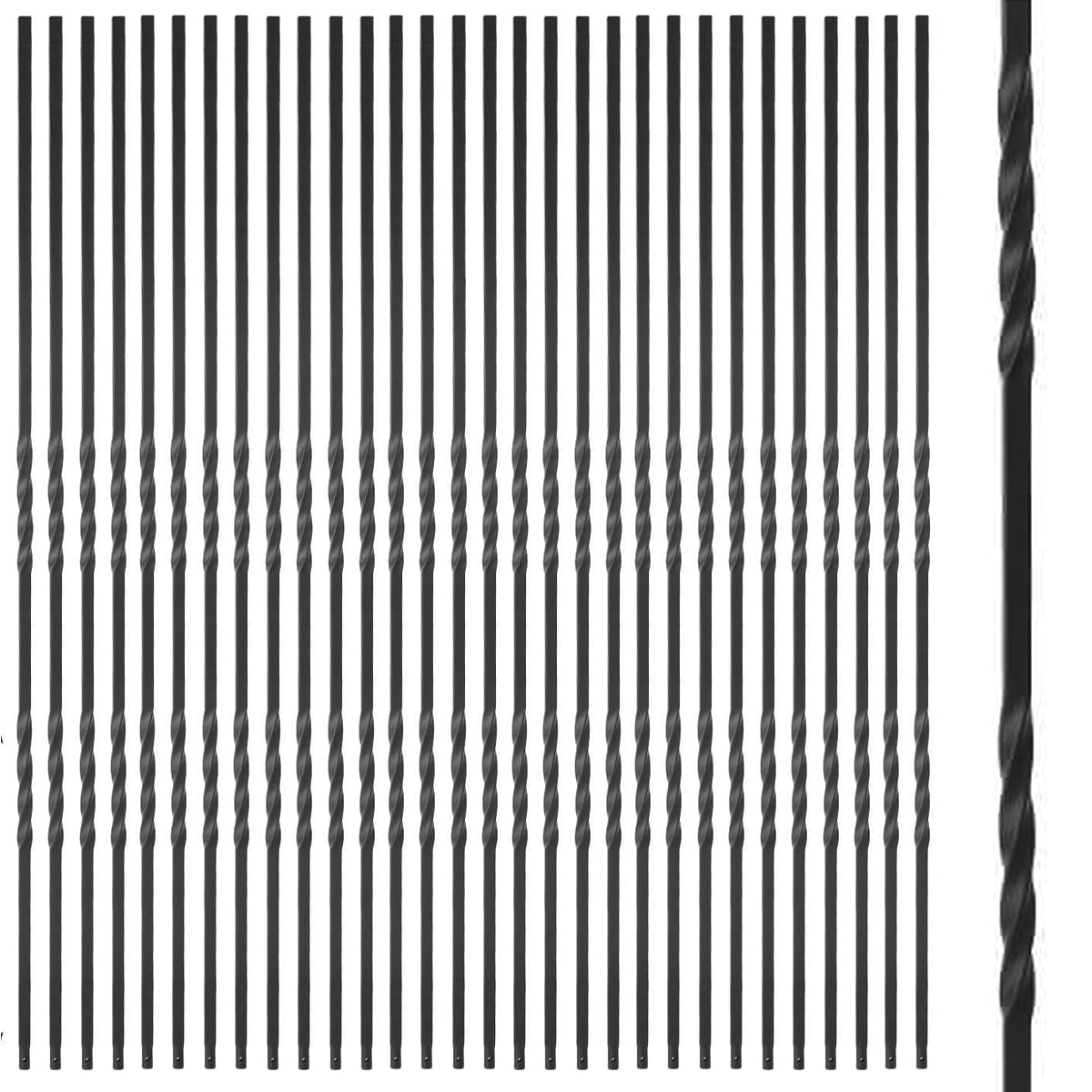 Elegant Wrought Iron Balusters Set of 30 for Stair Railing