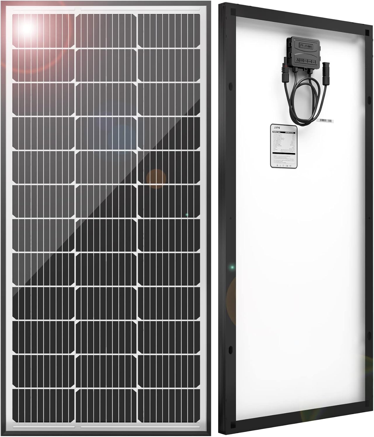 JJN 100 Watt Solar Panels for RV, Home, Farm, and Off-Grid Use