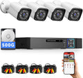 Wired Security Camera System Outdoor 4CH 5MP Lite DVR - Reliable 24/7
