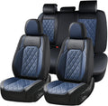 Coverado Car Seat Covers Full Set Black and Blue - Waterproof