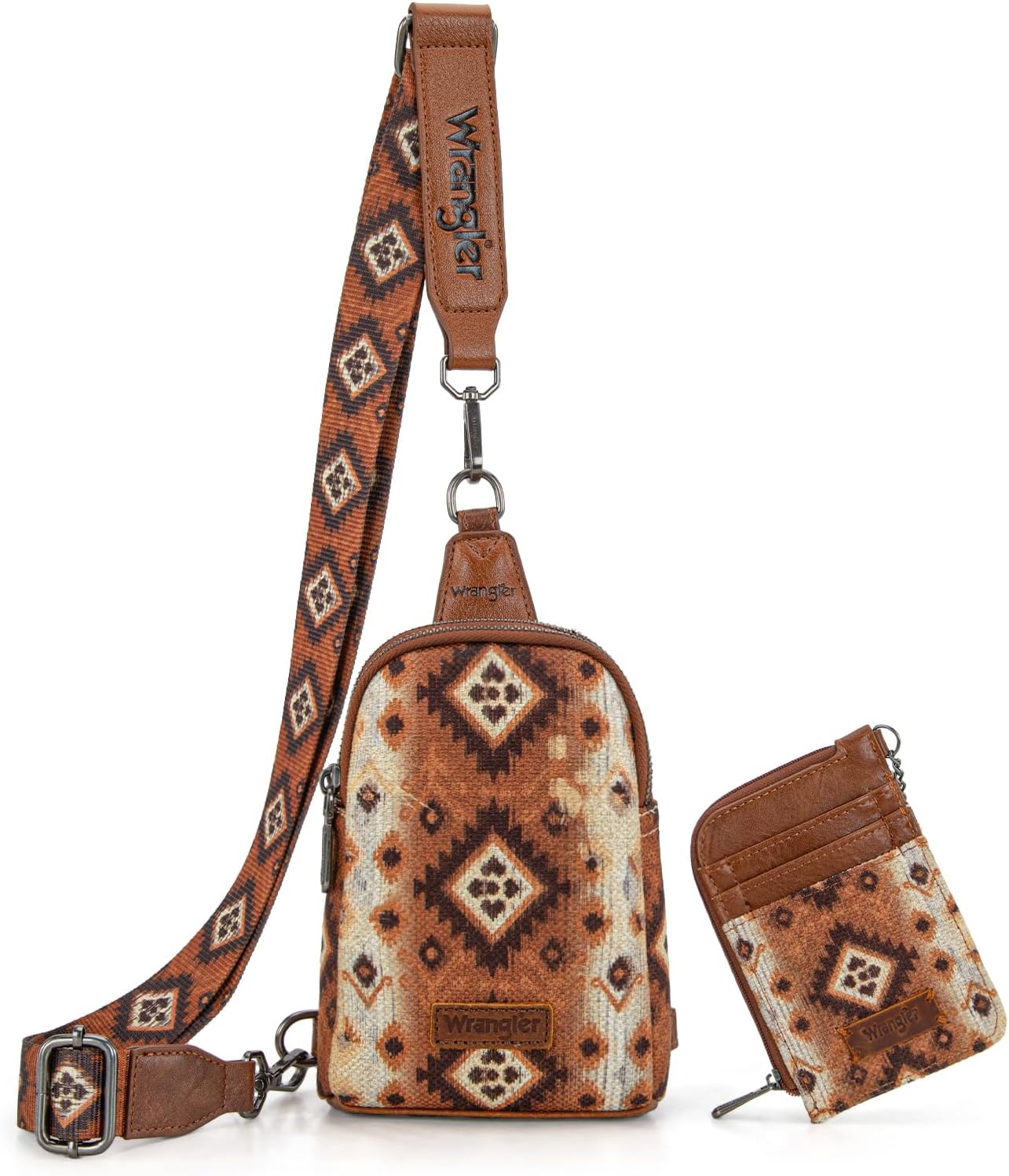 Wrangler Aztec Crossbody Sling Bags for Women Wallet Set Review