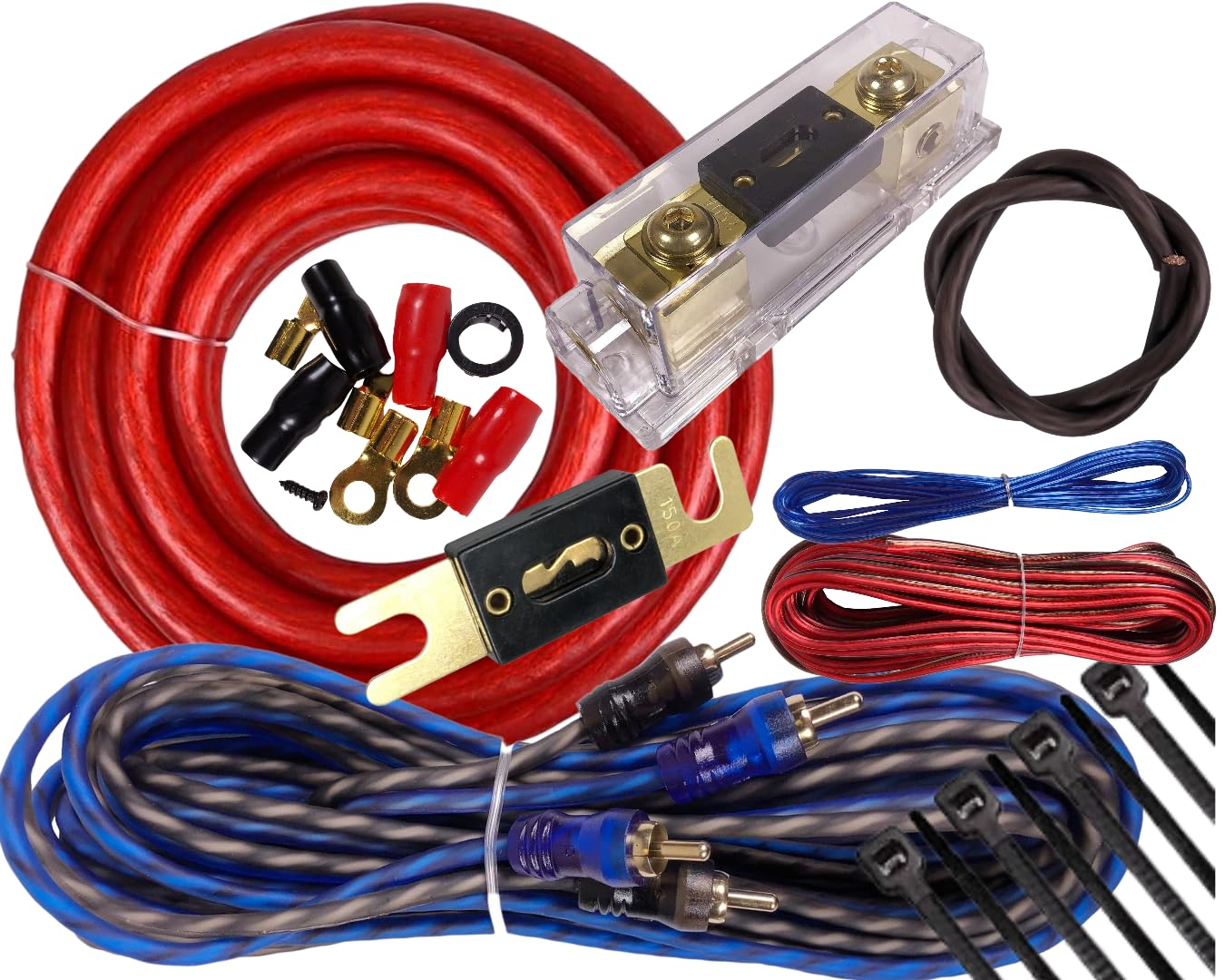 Gravity Warzone Elite 1/0 Gauge Amplifier Installation Wiring Kit