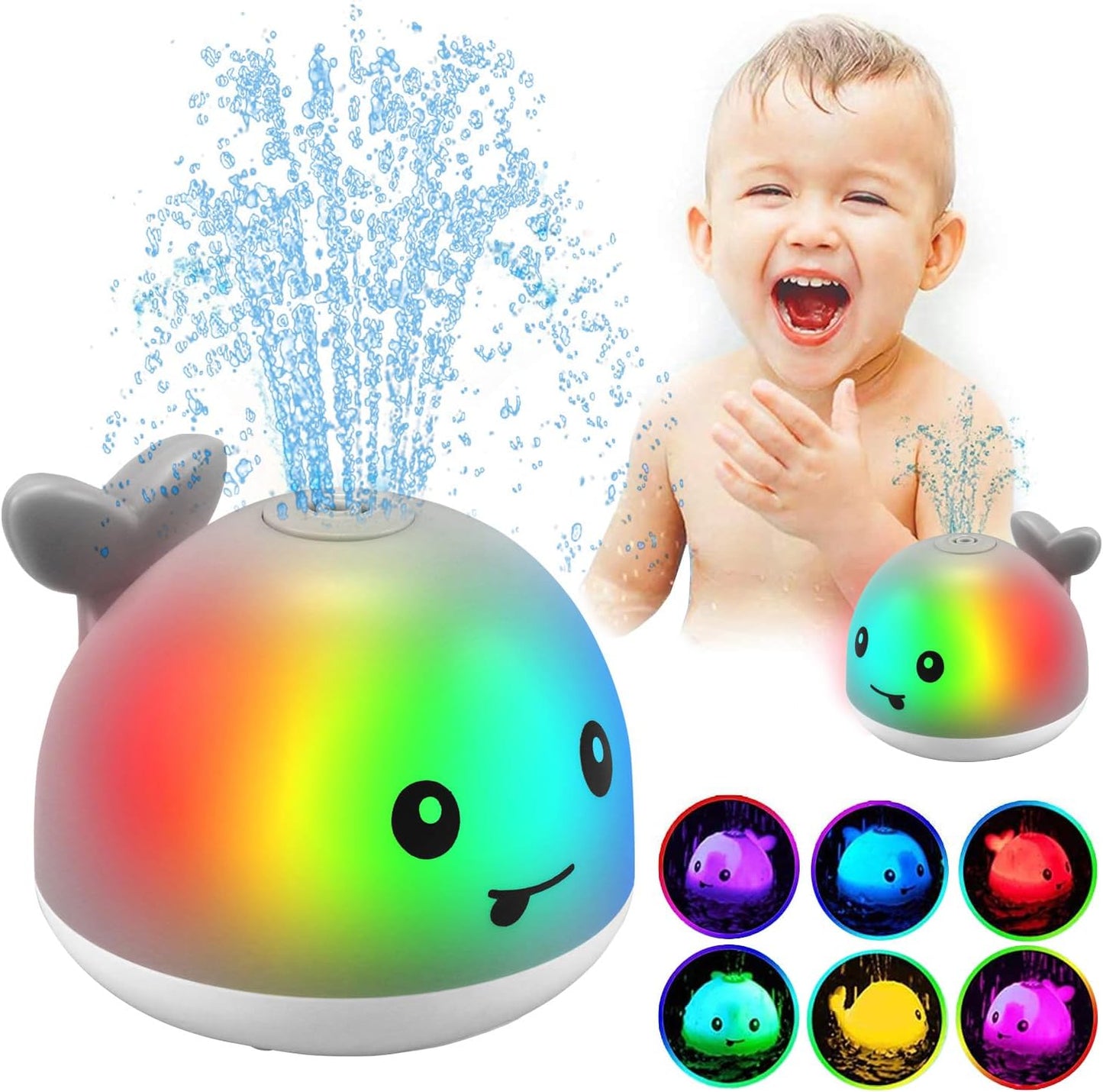 Light-Up Sprinkler Bath Toy for Kids