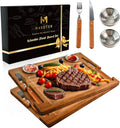 Acacia Wooden Steak Plates Board Set of 2 - Stylish Steak Serving